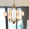 6-Light Classic Golde Fixture Chandelier with White Shade by Magic Home 2 6-Light Classic Golde Fixture Chandelier with White Shade by Magic Home -Spitzer Sales Store gold magic home chandeliers mh y 020231 64 1000