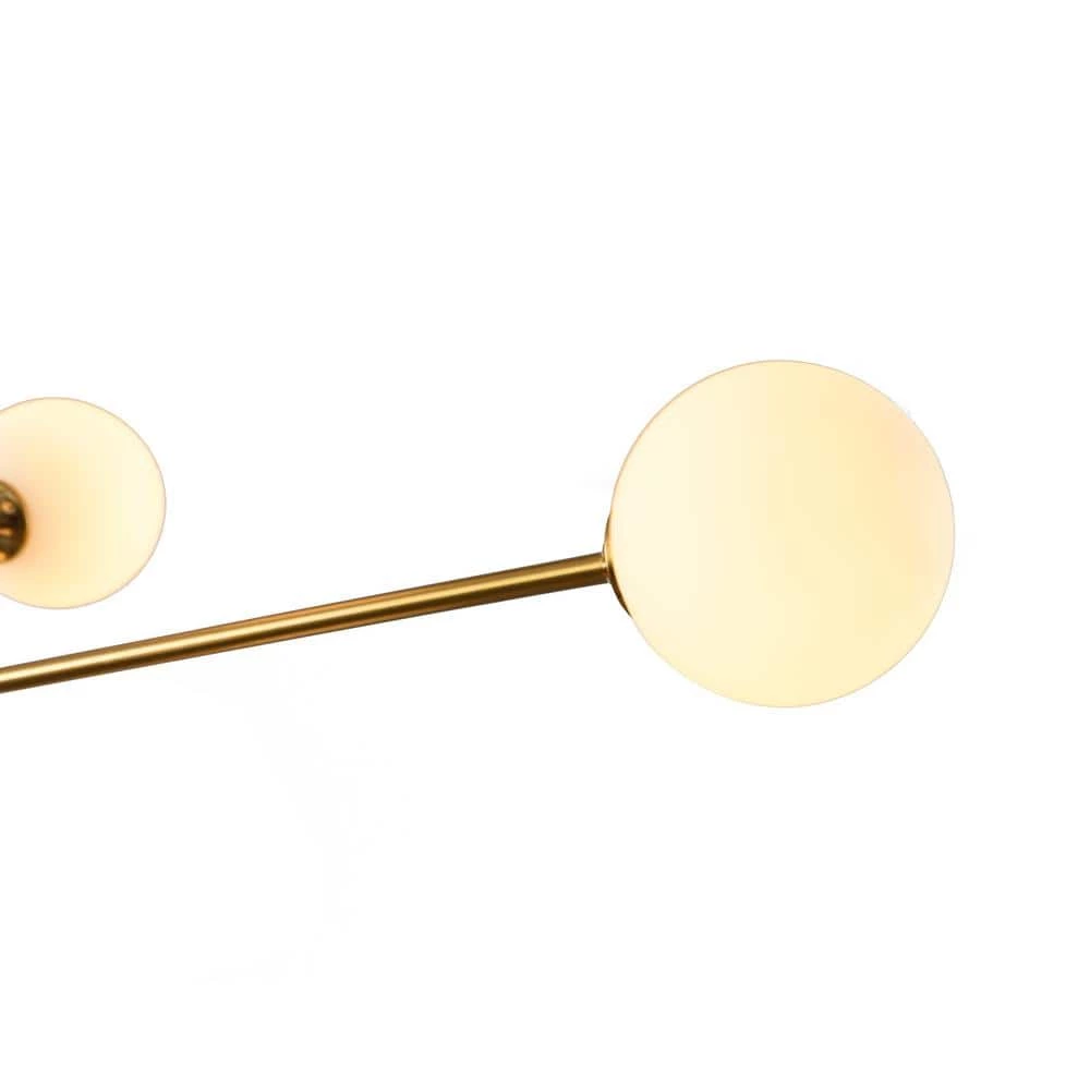 Sputnik 8-Light Gold Chandelier with White Frosted Globes by Magic Home 8 Sputnik 8-Light Gold Chandelier with White Frosted Globes by Magic Home - Image 6