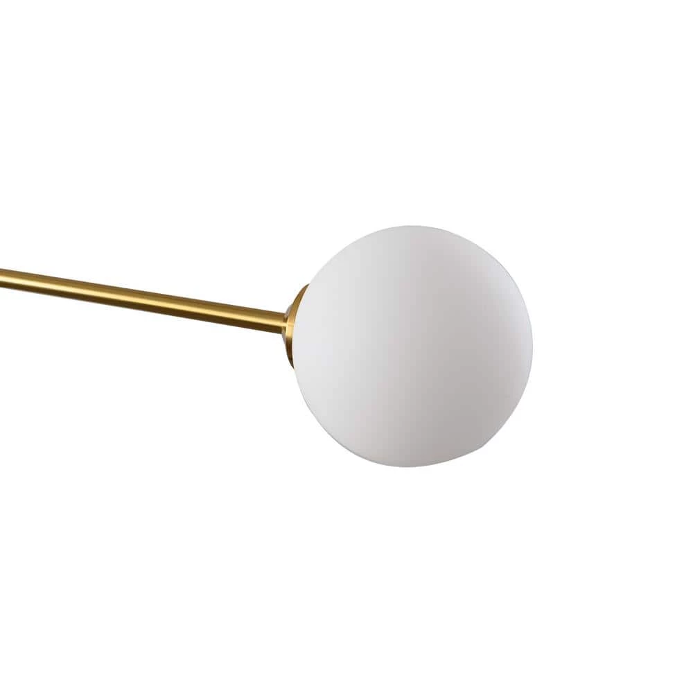 Sputnik 8-Light Gold Chandelier with White Frosted Globes by Magic Home 9 Sputnik 8-Light Gold Chandelier with White Frosted Globes by Magic Home - Image 7