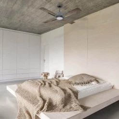 Cervantes 56 in. LED Indoor/Outdoor Graphite 4-Blade Smart Ceiling Fan with 3000K Light Kit and Remote Control by Modern Forms -Spitzer Sales Store graphite w 3000k led modern forms ceiling fans with lights fr w180656lghwg 31 1000