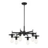 6-Light Matte Black Chandelier by Cordelia Lighting