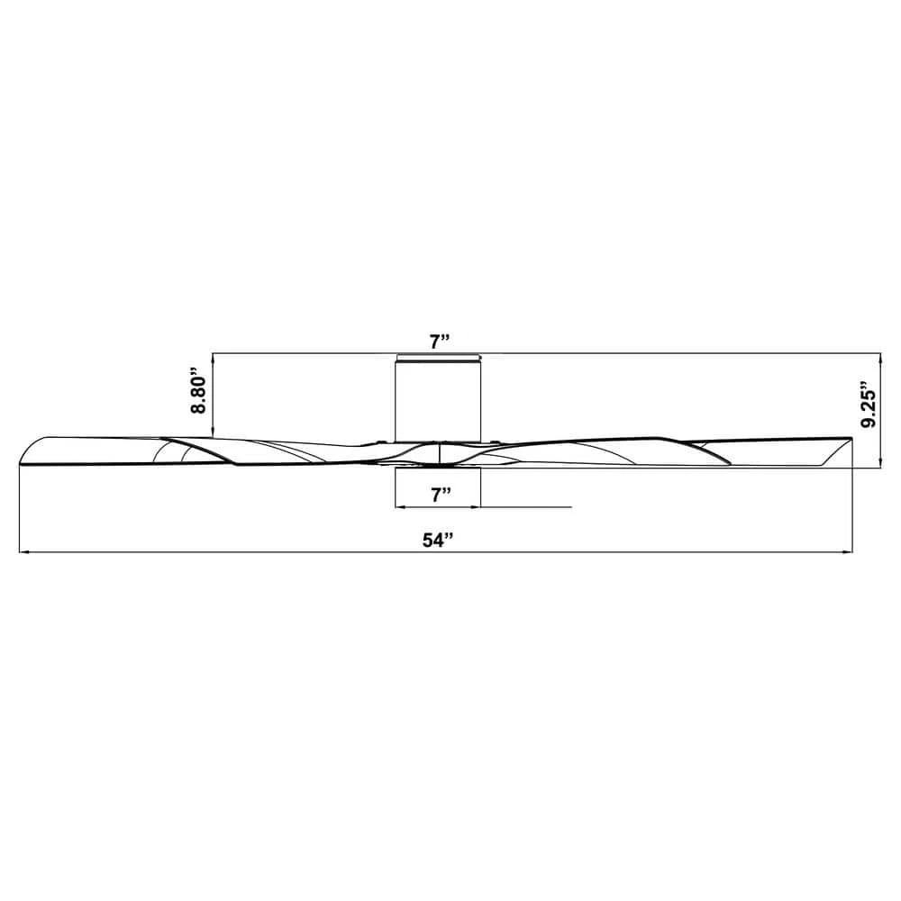 Aviator 54 in. Indoor/Outdoor Matte Black Distressed Koa 5-Blade Smart Flush Mount Ceiling Fan with Remote Control by Modern Forms 3 Aviator 54 in. Indoor/Outdoor Matte Black Distressed Koa 5-Blade Smart Flush Mount Ceiling Fan with Remote Control by Modern Forms - Image 2