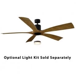 Aviator 70 in. Indoor/Outdoor Matte Black Distressed Koa 5-Blade Smart Ceiling Fan Light Kit Adaptable w/ Remote Control by Modern Forms 17 Aviator 70 in. Indoor/Outdoor Matte Black Distressed Koa 5-Blade Smart Ceiling Fan Light Kit Adaptable w/ Remote Control by Modern Forms -Spitzer Sales Store matte black distressed koa modern forms ceiling fans without lights fr w1811 70 mb dk 1f 1000