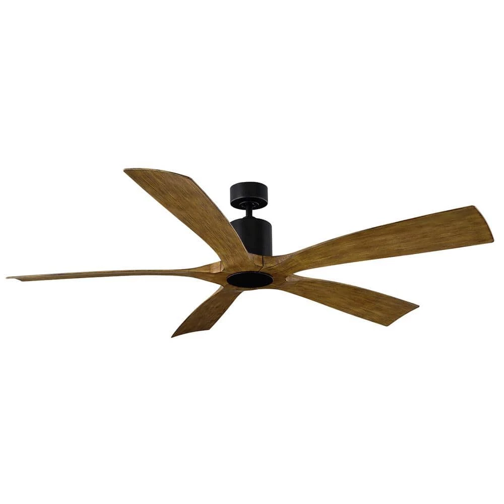 Aviator 70 in. Indoor/Outdoor Matte Black Distressed Koa 5-Blade Smart Ceiling Fan Light Kit Adaptable w/ Remote Control by Modern Forms 3 Aviator 70 in. Indoor/Outdoor Matte Black Distressed Koa 5-Blade Smart Ceiling Fan Light Kit Adaptable w/ Remote Control by Modern Forms