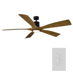 Aviator 70 in. Indoor/Outdoor Matte Black Distressed Koa 5-Blade Smart Ceiling Fan Light Kit Adaptable w/ Remote Control by Modern Forms 16 Aviator 70 in. Indoor/Outdoor Matte Black Distressed Koa 5-Blade Smart Ceiling Fan Light Kit Adaptable w/ Remote Control by Modern Forms -Spitzer Sales Store matte black distressed koa modern forms ceiling fans without lights fr w1811 70 mb dk c3 1000