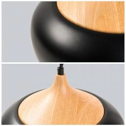 1-Light Matte Black Pendant Light with Hardware Shade by Magic Home -Spitzer Sales Store matte black magic home chandeliers cs w63728047 1f 1000