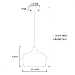 1-Light Matte Black Pendant Light with Hardware Shade by Magic Home -Spitzer Sales Store matte black magic home chandeliers cs w63728047 c3 1000