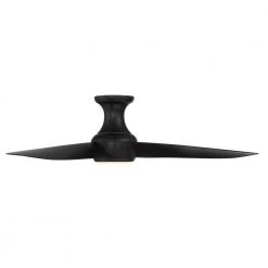 Corona 52 in. Indoor and Outdoor 3-Blade Smart Flush Mount Matte Black Ceiling Fan 3000K Integrated LED & Remote Control by Modern Forms -Spitzer Sales Store matte black modern forms ceiling fans with lights fh w2203 52l mb 4f 1000