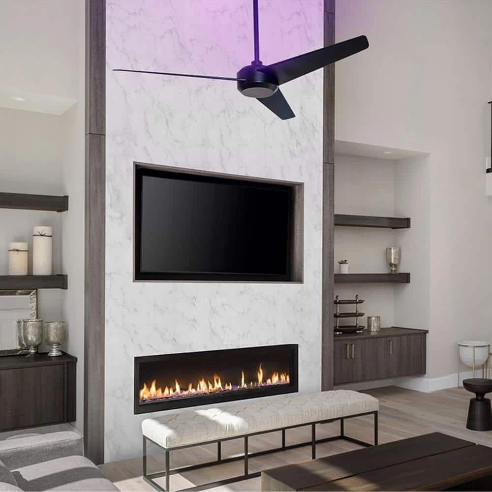 54 in. Ultra Integrated LED Indoor Matte Black Smart Ceiling Fan with LED Light Kit and Remote Control by Modern Forms 8 54 in. Ultra Integrated LED Indoor Matte Black Smart Ceiling Fan with LED Light Kit and Remote Control by Modern Forms - Image 6