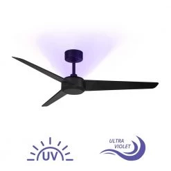 54 in. Ultra Integrated LED Indoor Matte Black Smart Ceiling Fan with LED Light Kit and Remote Control by Modern Forms