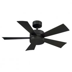 Wynd 42 in. Indoor/Outdoor Matte Black 5-Blade Smart Ceiling Fan with 3000K LED Light Kit and Remote by Modern Forms 15 Wynd 42 in. Indoor/Outdoor Matte Black 5-Blade Smart Ceiling Fan with 3000K LED Light Kit and Remote by Modern Forms -Spitzer Sales Store matte black modern forms ceiling fans with lights fr w1801 42l mb 4f 1000