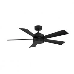 Spitzer Sales Store 36 Wynd 52 in. Integrated LED Indoor/Outdoor Matte Black 5-Blade Smart Ceiling Fan with Light Kit and Remote by Modern Forms