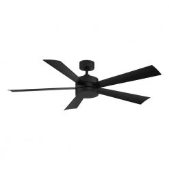 Spitzer Sales Store 30 Wynd 60 in. Integrated LED Indoor/Outdoor Matte Black 5-Blade Smart Ceiling Fan with Light Kit and Remote by Modern Forms