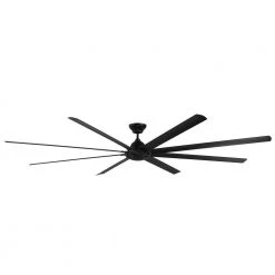 Hydra 120 in. 3000K Integrated LED Indoor/Outdoor Matte Black Smart Ceiling Fan with Light Kit and Wall Control by Modern Forms -Spitzer Sales Store matte black modern forms ceiling fans with lights fr w1805 120l mb 1f 1000
