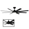 Hydra 80 in. 3000K Integrated LED Indoor/Outdoor Matte Black Smart Ceiling Fan with Light Kit and Wall Control by Modern Forms -Spitzer Sales Store matte black modern forms ceiling fans with lights fr w1805 80l mb 64 1000