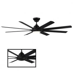 Hydra 80 in. 3000K Integrated LED Indoor/Outdoor Matte Black Smart Ceiling Fan with Light Kit and Wall Control by Modern Forms