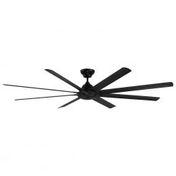 Hydra 96 in. 3000K Integrated LED Indoor/Outdoor Matte Black Smart Ceiling Fan with Light Kit and Wall Control by Modern Forms -Spitzer Sales Store matte black modern forms ceiling fans with lights fr w1805 96l mb 1f 1000