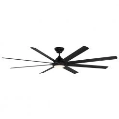 Hydra 96 in. 3000K Integrated LED Indoor/Outdoor Matte Black Smart Ceiling Fan with Light Kit and Wall Control by Modern Forms -Spitzer Sales Store matte black modern forms ceiling fans with lights fr w1805 96l mb c3 1000