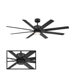 Spitzer Sales Store -Spitzer Sales Store matte black modern forms ceiling fans with lights fr w2001 52l mb 40 1000