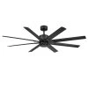 Renegade 66 in. Integrated LED Indoor/Outdoor Matte Black 8-Blade Smart Ceiling Fan with Light Kit and Remote by Modern Forms -Spitzer Sales Store matte black modern forms ceiling fans with lights fr w2001 66l mb 64 1000