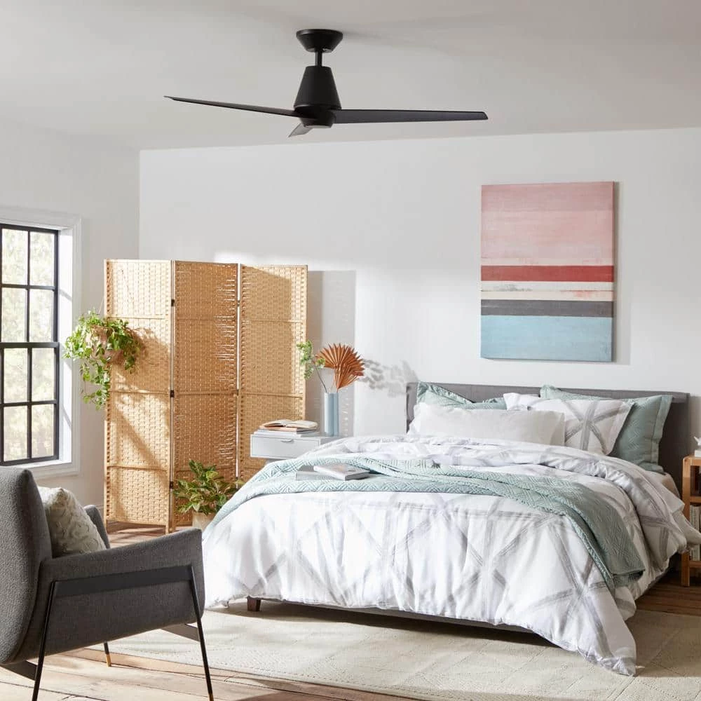 Slim 52 in. Integrated LED Indoor/Outdoor Matte Black 3-Blade Smart Ceiling Fan with Light Kit and Remote Control by Modern Forms 11 Slim 52 in. Integrated LED Indoor/Outdoor Matte Black 3-Blade Smart Ceiling Fan with Light Kit and Remote Control by Modern Forms - Image 9