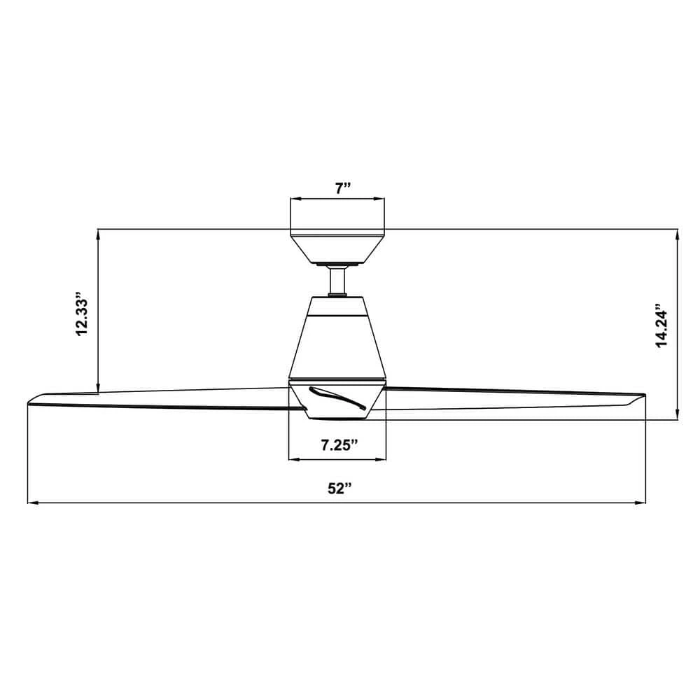 Slim 52 in. Integrated LED Indoor/Outdoor Matte Black 3-Blade Smart Ceiling Fan with Light Kit and Remote Control by Modern Forms 5 Slim 52 in. Integrated LED Indoor/Outdoor Matte Black 3-Blade Smart Ceiling Fan with Light Kit and Remote Control by Modern Forms - Image 3