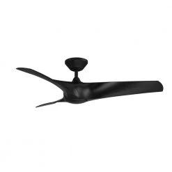 Zephyr 52 in. Indoor/Outdoor Matte Black 3-Blade Smart Ceiling Fan with LED Light Kit and Remote Control by Modern Forms