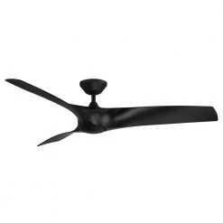 Zephyr 62 in. Indoor/Outdoor Matte Black 3-Blade Smart Ceiling Fan with LED Light Kit and Remote Control by Modern Forms