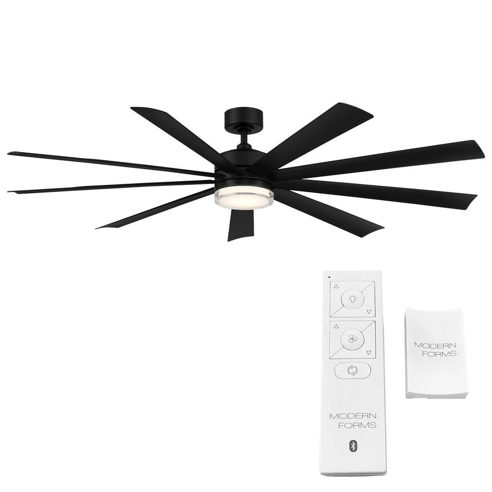 Wynd XL 72 in. 3000K Integrated LED Indoor/Outdoor Matte Black Smart Ceiling Fan with Light Kit and Remote by Modern Forms 6 Wynd XL 72 in. 3000K Integrated LED Indoor/Outdoor Matte Black Smart Ceiling Fan with Light Kit and Remote by Modern Forms - Image 4