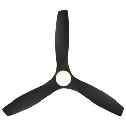 Skylark 54 in.3-Blade Smart Matte Black Ceiling Fan 3000K Integrated LED and Remote Control by Modern Forms -Spitzer Sales Store matte black modern forms ceiling fans with lights fr w2202 54l mb 1f 1000