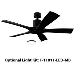 Aviator 54 in. Indoor/Outdoor Matte Black Smart Ceiling Fan with Wall Control by Modern Forms 13 Aviator 54 in. Indoor/Outdoor Matte Black Smart Ceiling Fan with Wall Control by Modern Forms -Spitzer Sales Store matte black modern forms ceiling fans without lights fr w1811 5 mb 4f 1000