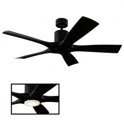 Aviator 54 in. Indoor/Outdoor Matte Black Smart Ceiling Fan with Wall Control by Modern Forms 12 Aviator 54 in. Indoor/Outdoor Matte Black Smart Ceiling Fan with Wall Control by Modern Forms -Spitzer Sales Store matte black modern forms ceiling fans without lights fr w1811 5 mb c3 1000