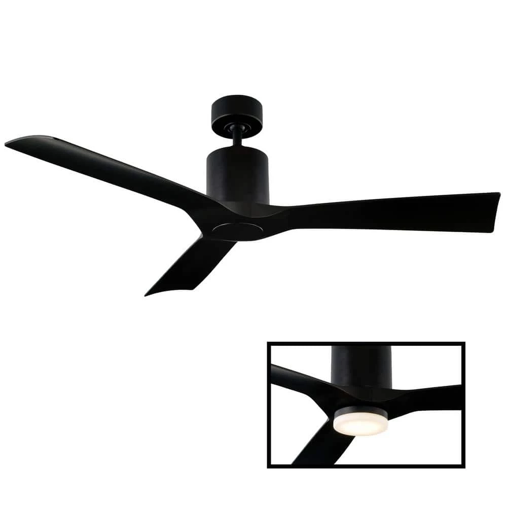 Aviator Indoor/Outdoor 3-Blade Smart Downrod Ceiling Fan 54 in. Matte Black LED Light Kit Adaptable with Remote by Modern Forms 6 Aviator Indoor/Outdoor 3-Blade Smart Downrod Ceiling Fan 54 in. Matte Black LED Light Kit Adaptable with Remote by Modern Forms - Image 4