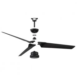 Roboto 52 in. Indoor/Outdoor Matte Black 3-Blade Smart Ceiling Fan with Remote Control by Modern Forms 13 Roboto 52 in. Indoor/Outdoor Matte Black 3-Blade Smart Ceiling Fan with Remote Control by Modern Forms -Spitzer Sales Store matte black modern forms ceiling fans without lights fr w1910 52 mb 1f 1000