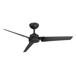 Roboto 52 in. Indoor/Outdoor Matte Black 3-Blade Smart Ceiling Fan with Remote Control by Modern Forms