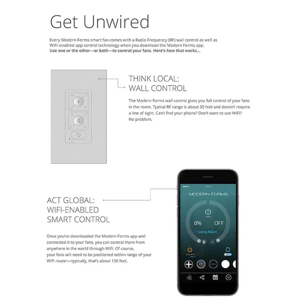 Roboto 62 in. Indoor/Outdoor Matte Black 3-Blade Smart Ceiling Fan with Remote Control by Modern Forms 6 Roboto 62 in. Indoor/Outdoor Matte Black 3-Blade Smart Ceiling Fan with Remote Control by Modern Forms - Image 5