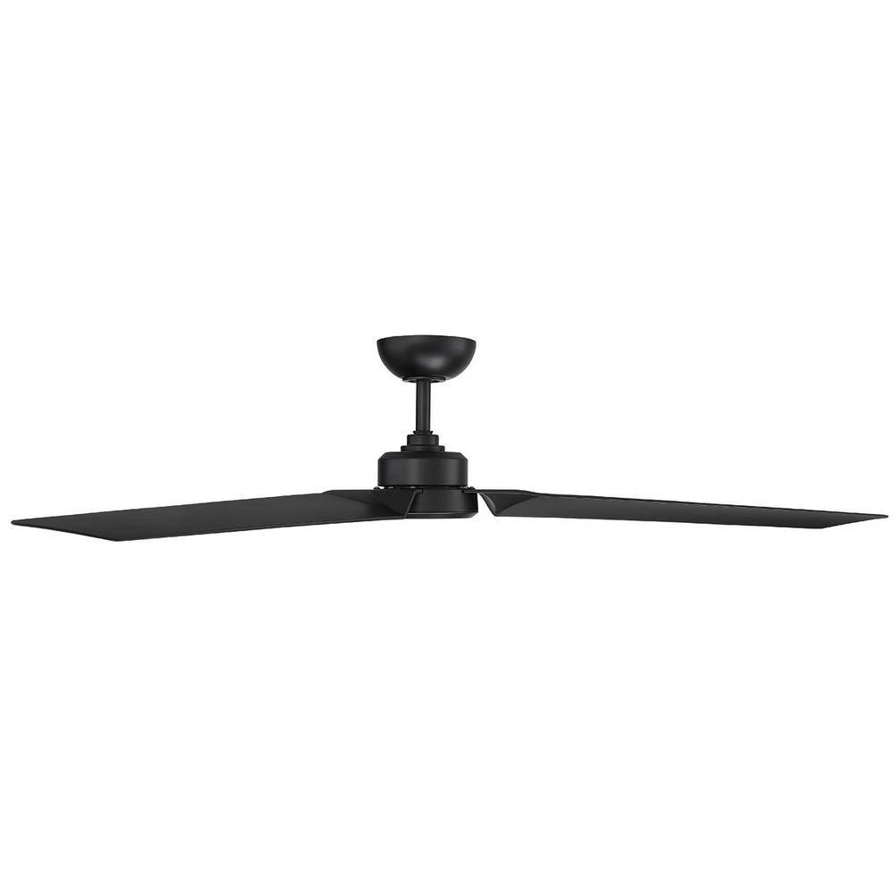 Roboto 62 in. Indoor/Outdoor Matte Black 3-Blade Smart Ceiling Fan with Remote Control by Modern Forms 4 Roboto 62 in. Indoor/Outdoor Matte Black 3-Blade Smart Ceiling Fan with Remote Control by Modern Forms - Image 3