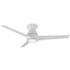 Tip Top 44 in. LED Indoor/Outdoor Matte White 3-Blade Smart Flush Mount Ceiling Fan with Light Kit and Remote Control by Modern Forms 1 Tip Top 44 in. LED Indoor/Outdoor Matte White 3-Blade Smart Flush Mount Ceiling Fan with Light Kit and Remote Control by Modern Forms -Spitzer Sales Store matte white modern forms ceiling fans with lights fh w2004 44l mw 64 1000