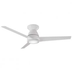 Tip Top 44 in. LED Indoor/Outdoor Matte White 3-Blade Smart Flush Mount Ceiling Fan with Light Kit and Remote Control by Modern Forms