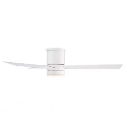 Axis Indoor/Outdoor 3-Blade Smart Flush Mount Ceiling Fan 52in. Matte White 3000K LED Light Kit and Remote Control by Modern Forms -Spitzer Sales Store matte white w 3000k led modern forms ceiling fans with lights fh w1803 52l mw 1f 1000
