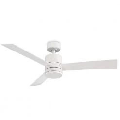 Axis Indoor/Outdoor 3-Blade Smart Flush Mount Ceiling Fan 52in. Matte White 3000K LED Light Kit and Remote Control by Modern Forms -Spitzer Sales Store matte white w 3000k led modern forms ceiling fans with lights fh w1803 52l mw 4f 1000