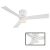 Axis Indoor/Outdoor 3-Blade Smart Flush Mount Ceiling Fan 52in. Matte White 3000K LED Light Kit and Remote Control by Modern Forms -Spitzer Sales Store matte white w 3000k led modern forms ceiling fans with lights fh w1803 52l mw 64 1000