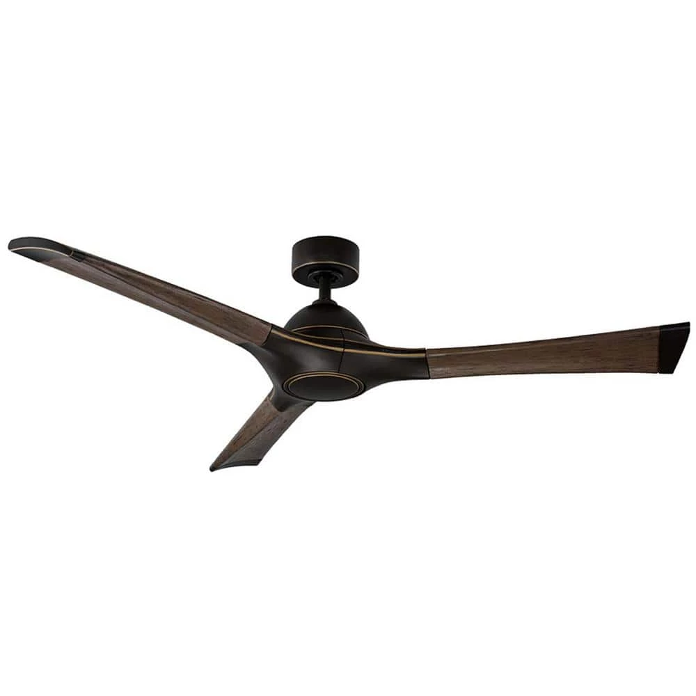 Woody 60 in. LED Indoor/Outdoor Oil Rubbed Bronze 3-Blade Smart Ceiling Fan with 3000K Light Kit and Wall Control by Modern Forms 6 Woody 60 in. LED Indoor/Outdoor Oil Rubbed Bronze 3-Blade Smart Ceiling Fan with 3000K Light Kit and Wall Control by Modern Forms - Image 4