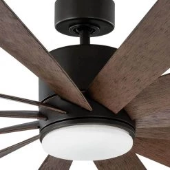Windflower 80 in. LED Indoor/Outdoor Oil Rubbed Bronze 12-Blade Smart Ceiling Fan with 3000K Light Kit and Wall Control by Modern Forms -Spitzer Sales Store oil rubbed bronze w 3000k led modern forms ceiling fans with lights fr w1815 80l ob dw 1f 1000