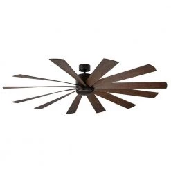 Windflower 80 in. LED Indoor/Outdoor Oil Rubbed Bronze 12-Blade Smart Ceiling Fan with 3000K Light Kit and Wall Control by Modern Forms -Spitzer Sales Store oil rubbed bronze w 3000k led modern forms ceiling fans with lights fr w1815 80l ob dw 4f 1000