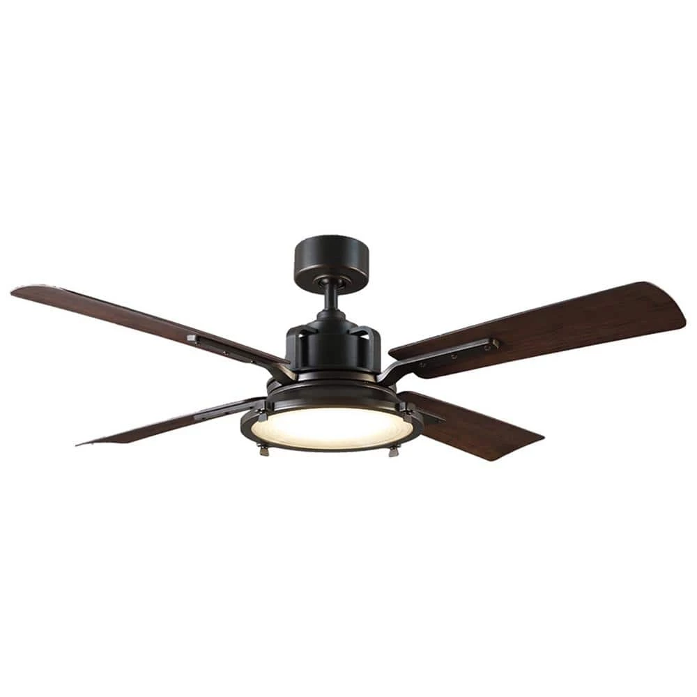 Nautilus 56 in. LED Indoor/Outdoor Oil Rubbed Bronze 4-Blade Smart Ceiling Fan with 3000K Light Kit and Wall Control by Modern Forms 3 Nautilus 56 in. LED Indoor/Outdoor Oil Rubbed Bronze 4-Blade Smart Ceiling Fan with 3000K Light Kit and Wall Control by Modern Forms