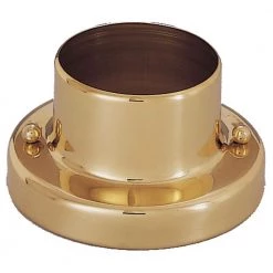 4.75 in. Round Polished Brass Pier Mount for Outdoor Post Lamps by Cordelia Lighting