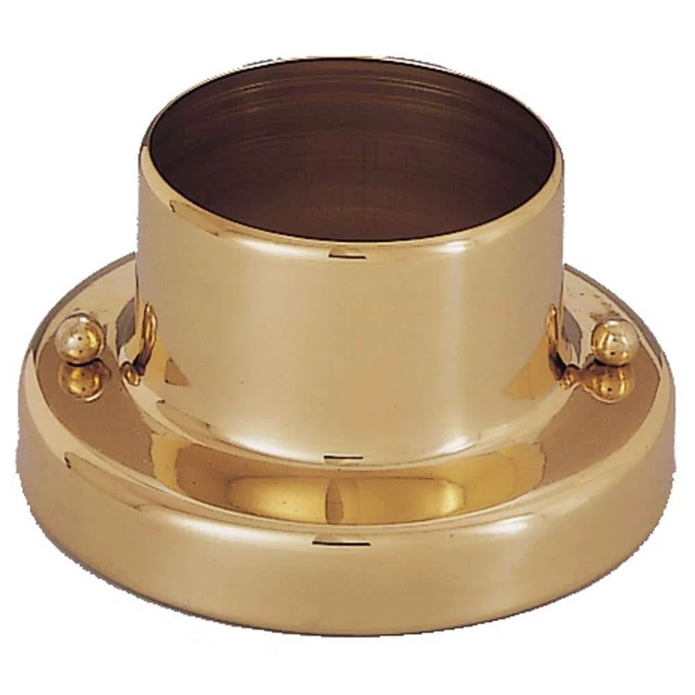 4.75 in. Round Polished Brass Pier Mount for Outdoor Post Lamps by Cordelia Lighting 3 4.75 in. Round Polished Brass Pier Mount for Outdoor Post Lamps by Cordelia Lighting