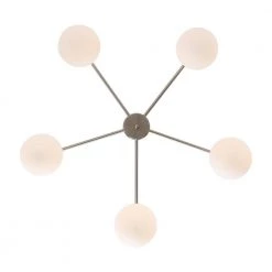 5-Light Reversible Silver Fixture Chandelier with White Globes by Magic Home -Spitzer Sales Store silver magic home chandeliers mh y 020227 44 1000