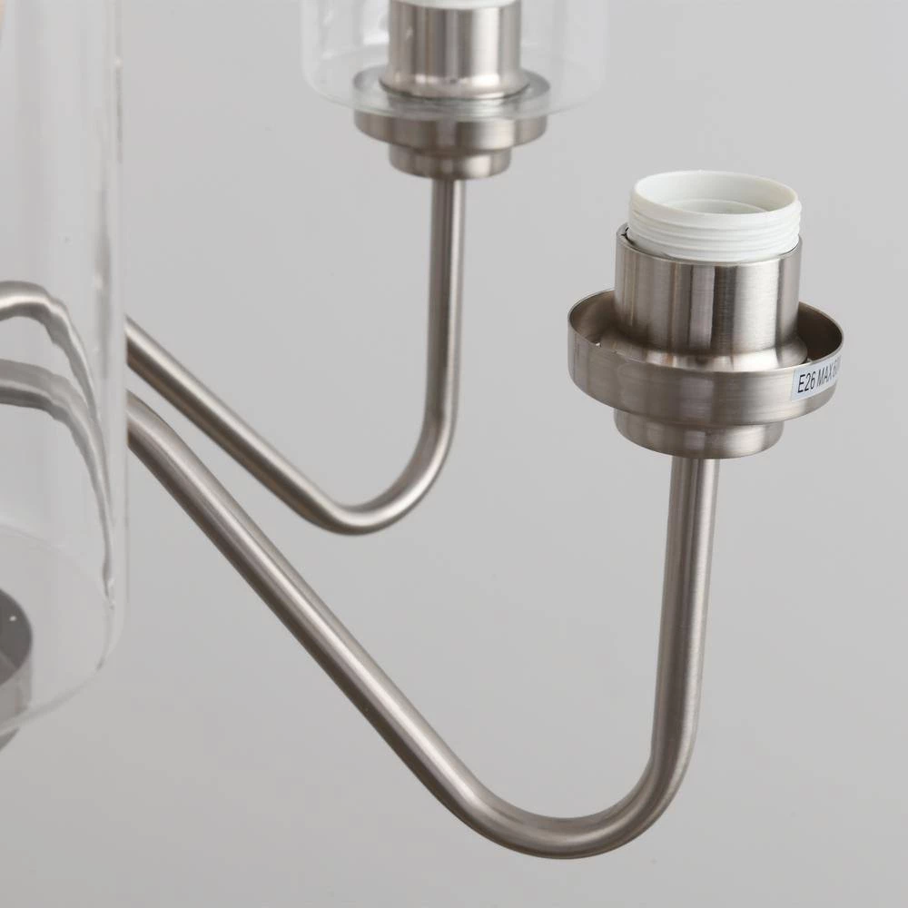 5-Light Silver Sputnik Sphere Chandelier with Shade by Magic Home 5 5-Light Silver Sputnik Sphere Chandelier with Shade by Magic Home - Image 3